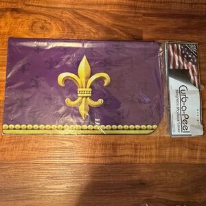 Mardi Gras Fleur de Lis Magnetic Mailbox Cover Wrap Holiday Decor